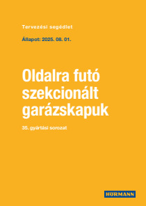 Oldalra futó szekcionált garázskapu - tervezői segédlet