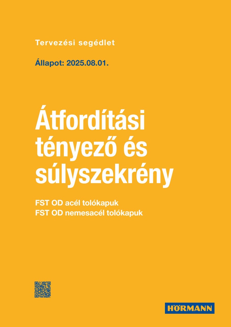 Átfordítási tényező és súlyszekrény FST kapuknál - tervezői segédlet